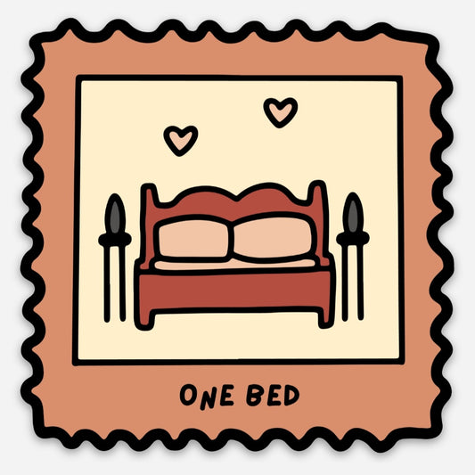 One Bed Book Cart Magnet