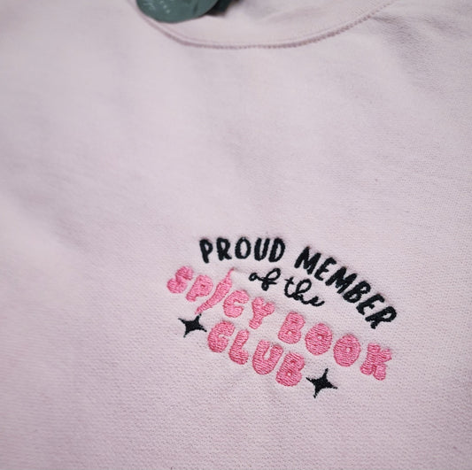 Spicy Book Club Embroidered Crewneck