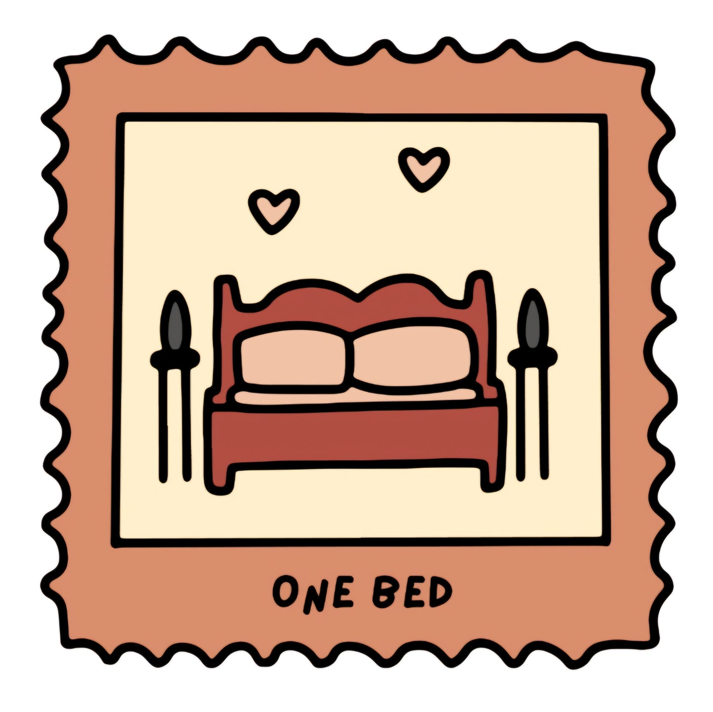 One Bed Trope Sticker