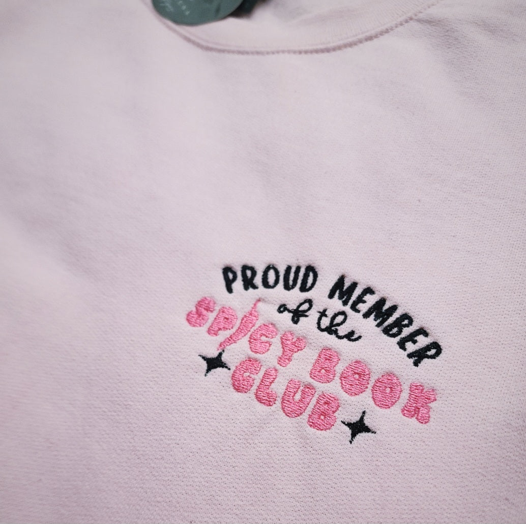 Spicy Book Club Embroidered Crewneck